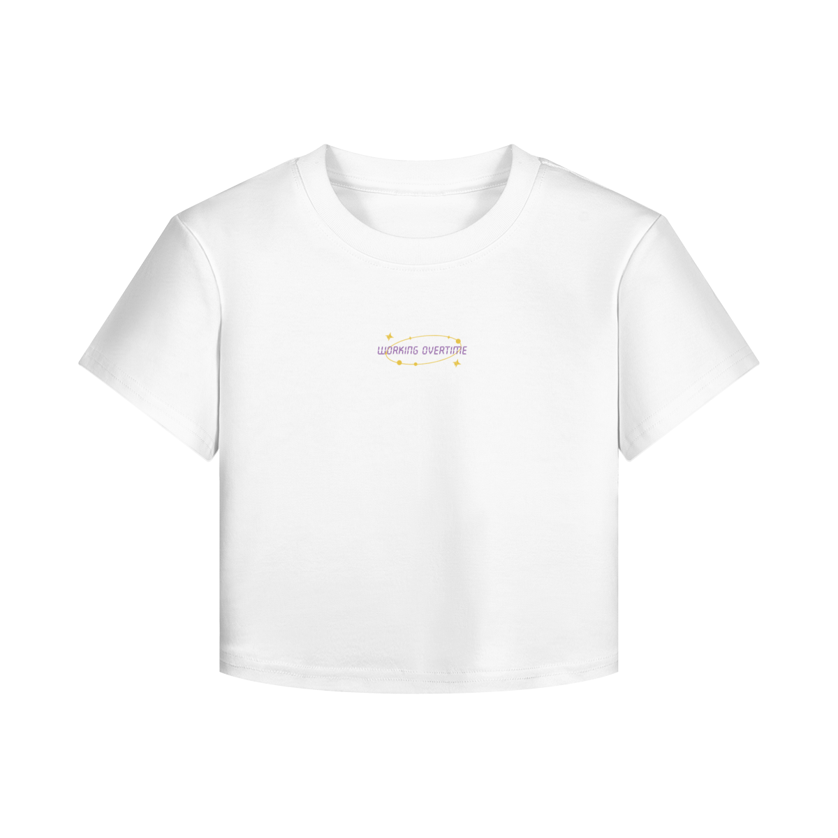 Embroidered Overtime Baby Tee – Son Kuma