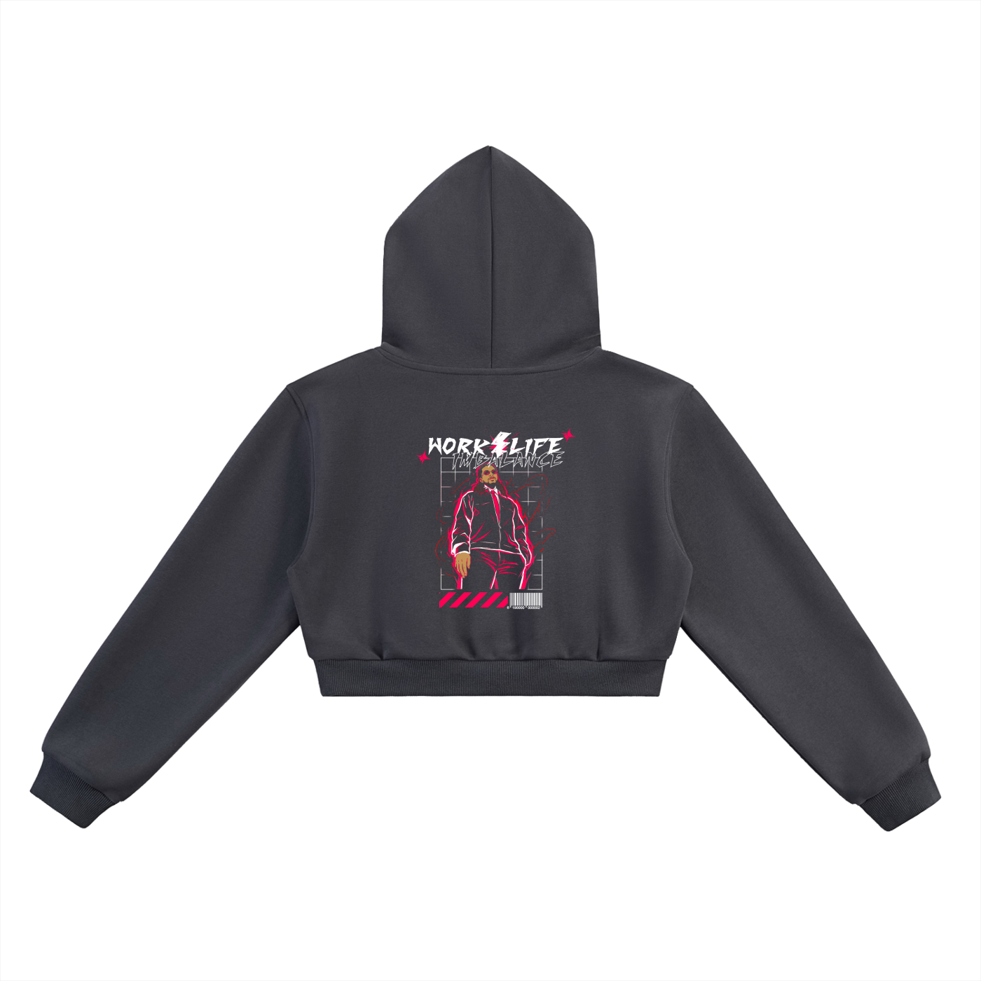 Work / Life Cropped Hoodie